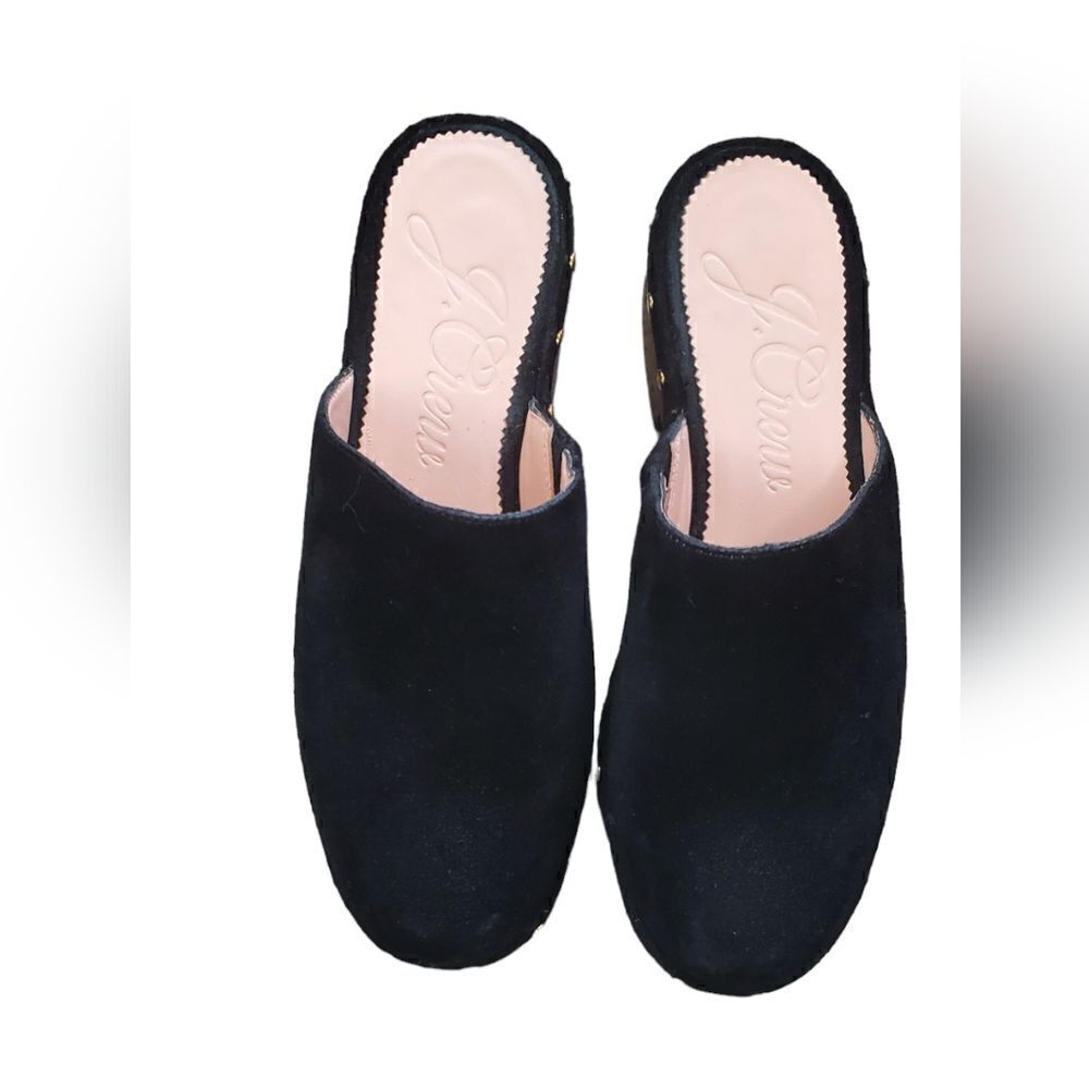 J. Crew Black Suede Clogs